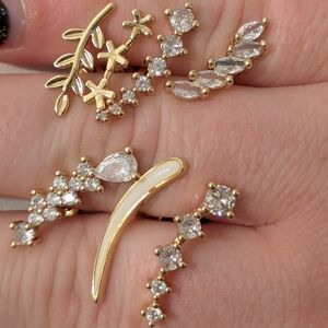 Elegant Gold and Silver Women's Earrings